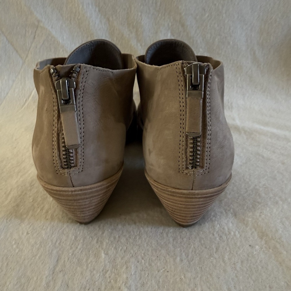 Eileen Fisher Women's Taupe Suede Crisscross Minimalist Ankle Booties 8.5 - Picture 4 of 12